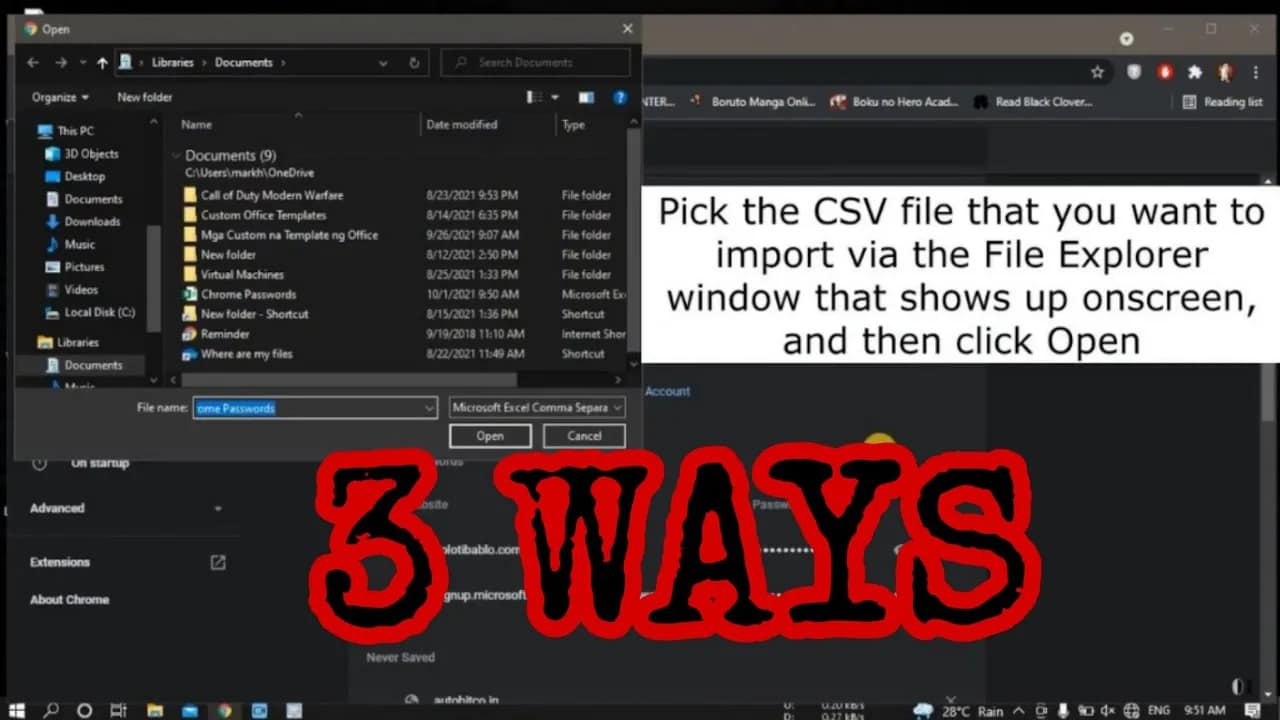 Top 3 Ways to Import Passwords From CSV in Google Chrome