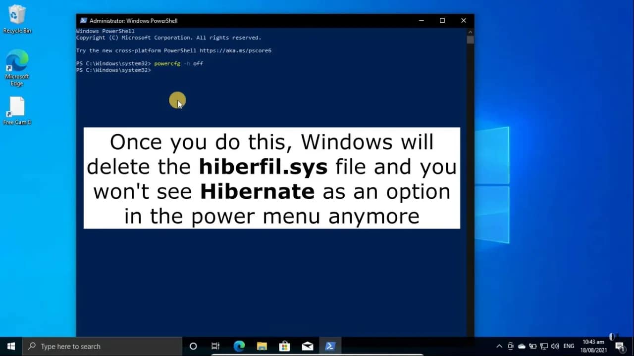 How to Delete Hiberfil.sys in Windows 10