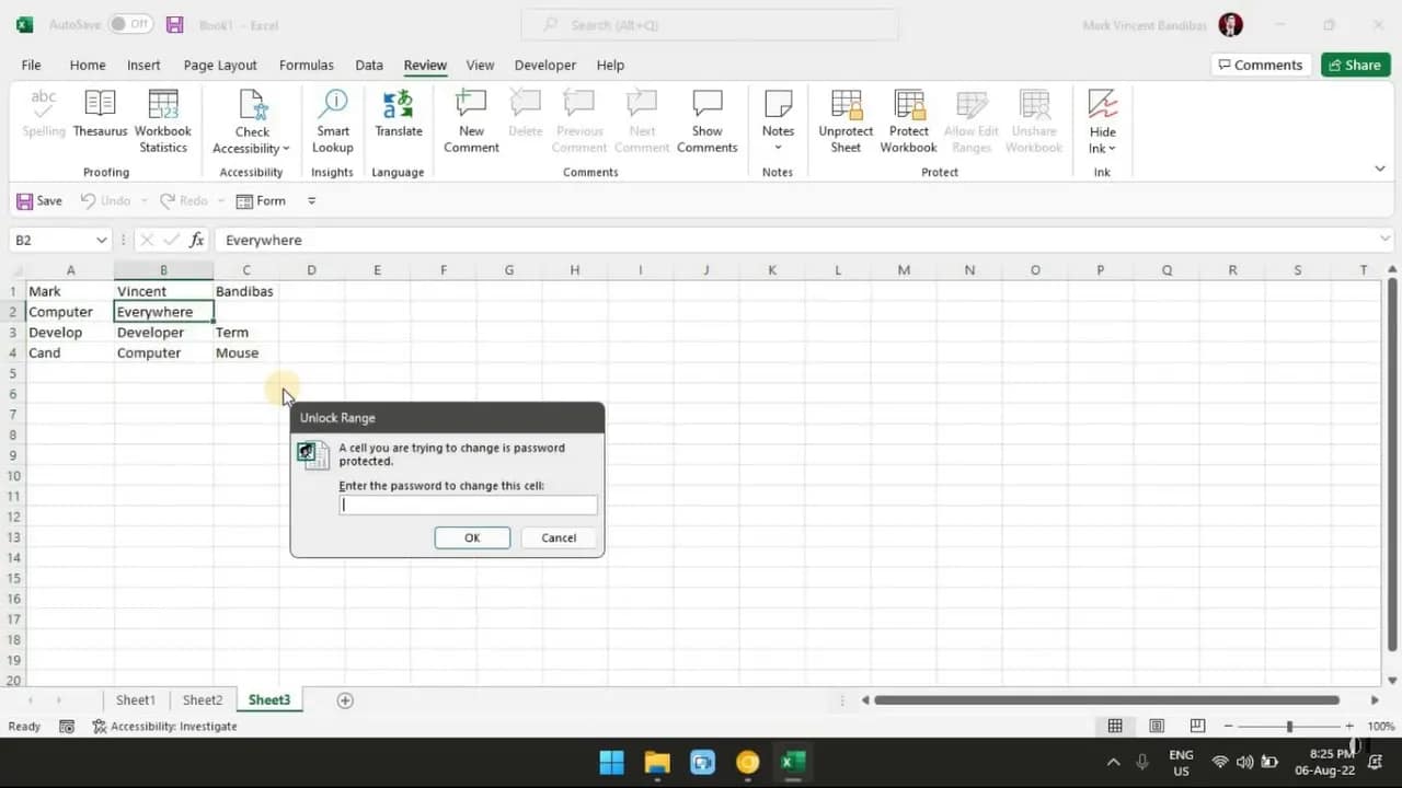 How to Lock Cells in MicroQsoft Excel