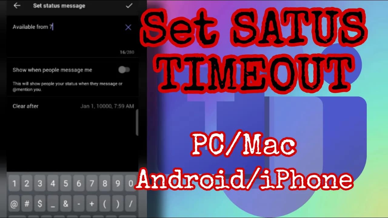 How to Set Status Timeout in Microsoft Teams