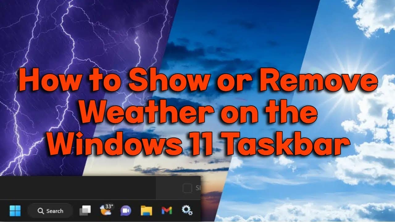 How to Show or Remove Weather on the Windows 11 Taskbar