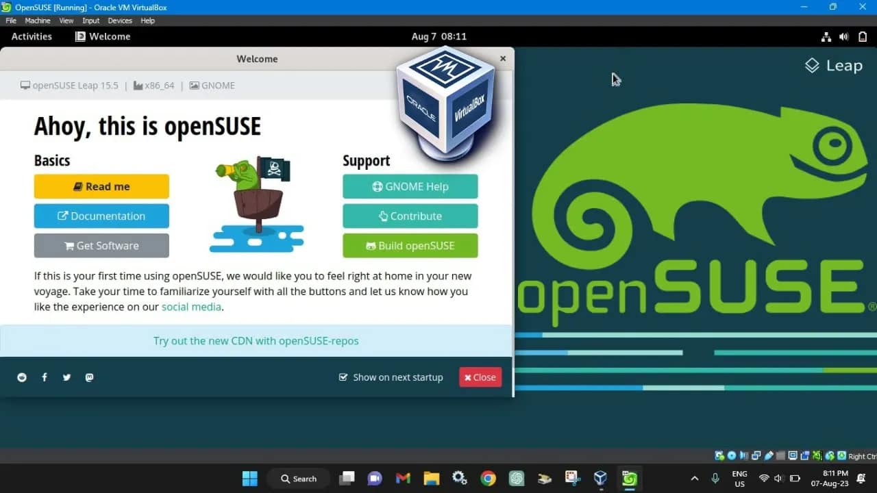Install Latest OpenSUSE in VirtualBox