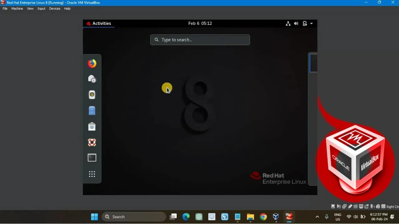Red Hat Enterprise Linux 8 Quick Install – VirtualBox