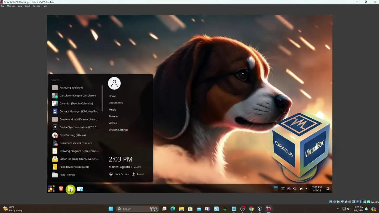 Install RefreshOS 2.0 (Boundless Beagle) on Virtualbox
