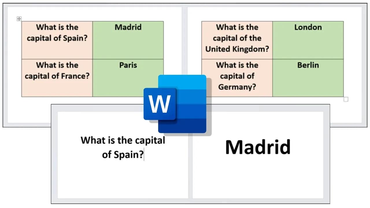 How to Make Flashcards in Microsoft Word