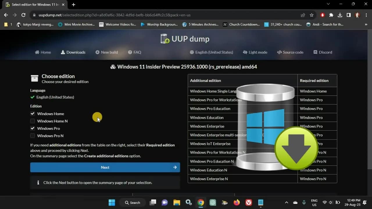How to use UUP Dump to download Windows 11 build 26100 or any ISO file