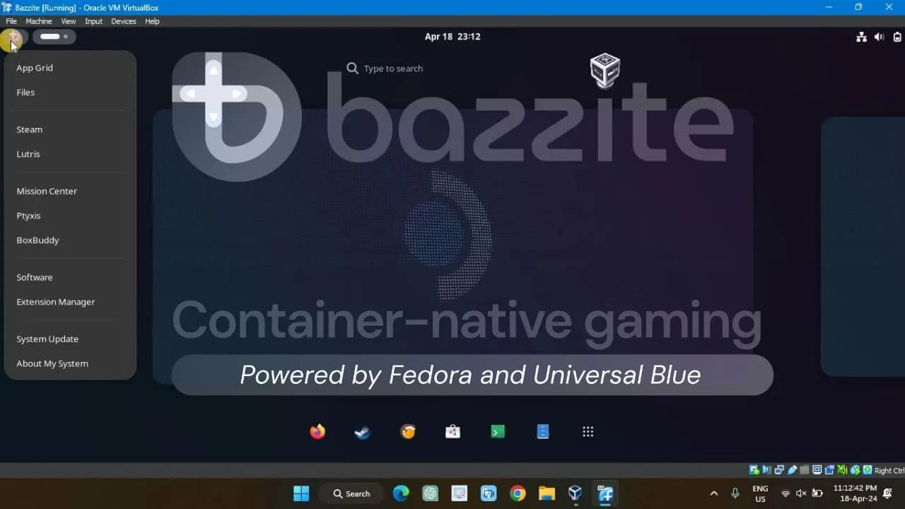 How to Install Latest bazzite Linux in Virtualbox
