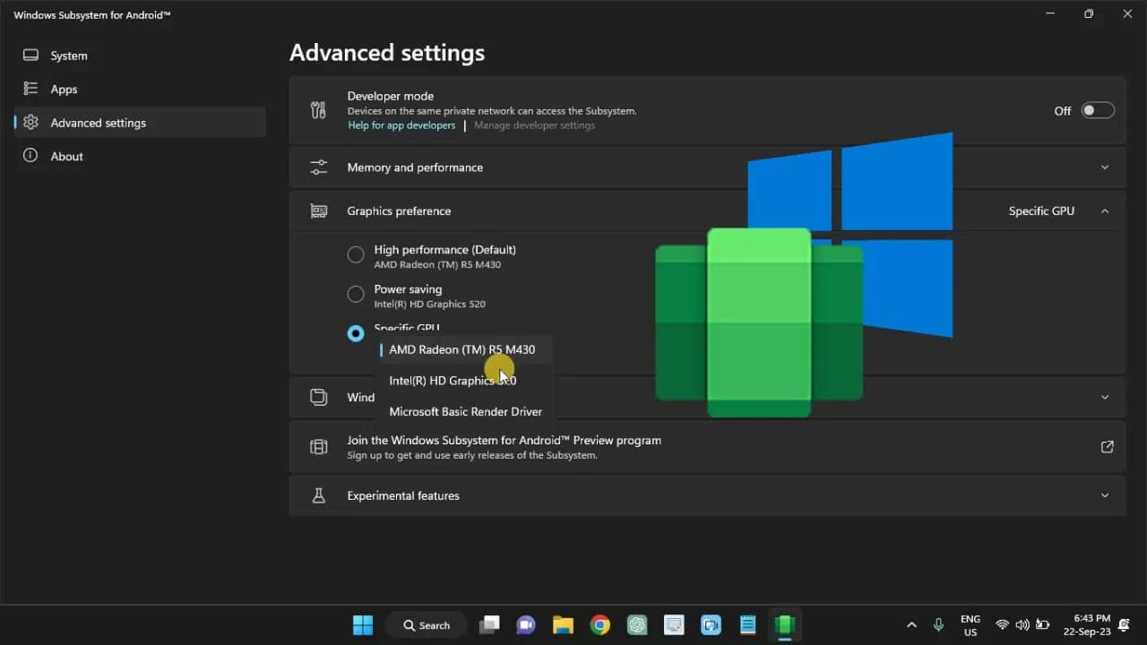 Essential settings to configure on Windows Subsystem for Android on Windows 11