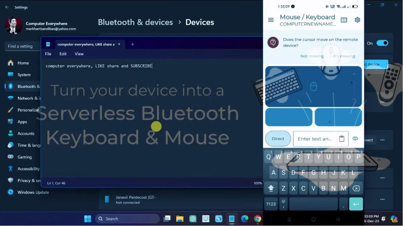 How to Use Your Android Phone as a Bluetooth Mouse or Keyboard