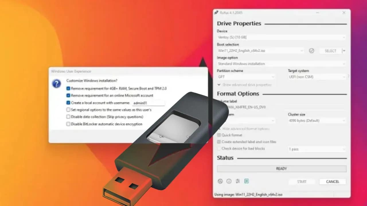 How to create USB install media to bypass restrictions on Windows 11