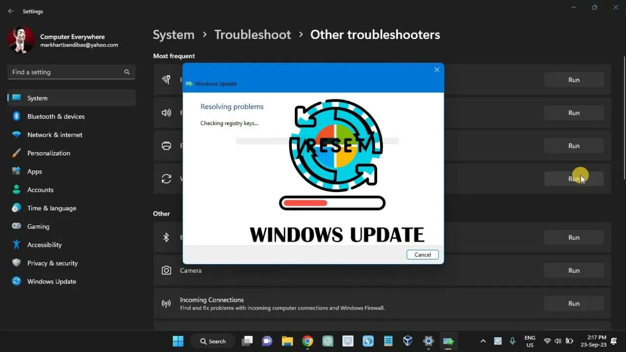 How to reset Windows Update components on Windows 11