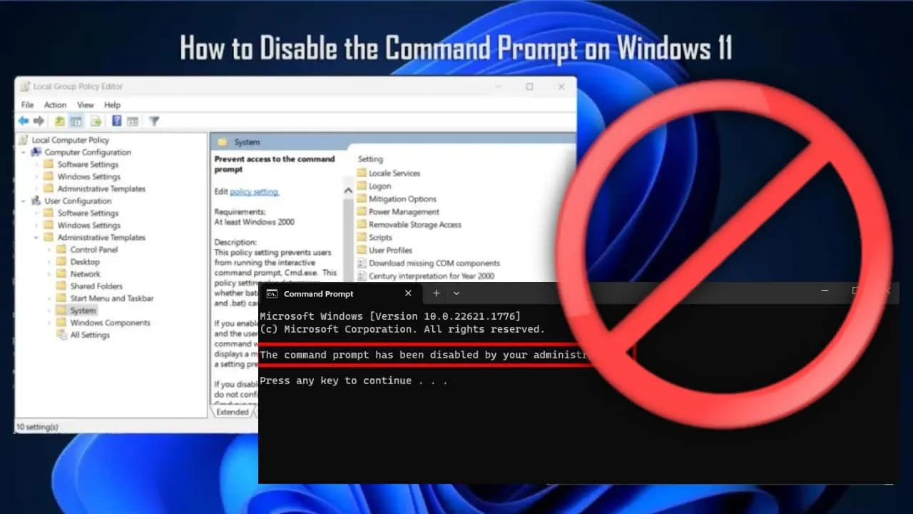 How to Disable the Command Prompt on Windows 11