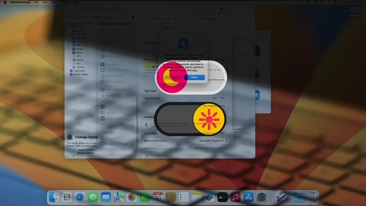 How to create a keyboard shortcut for Mac dark mode on and off