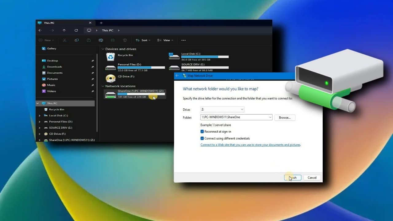 How to map network drive on Windows 11