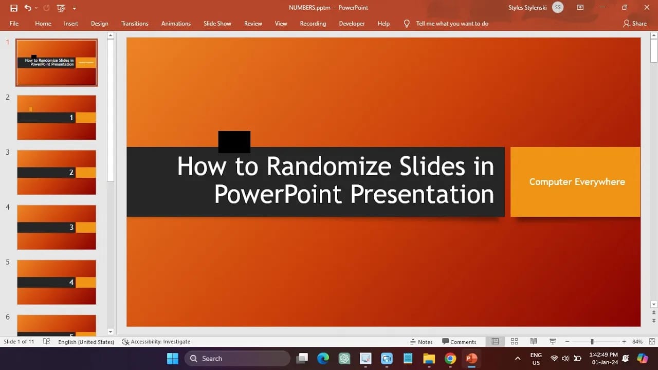 How to Randomize Slides in PowerPoint Presentation