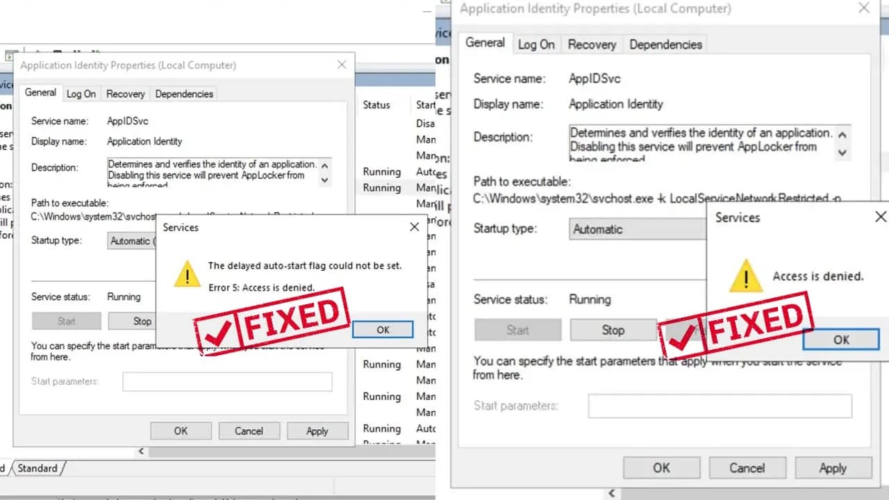 Fix unable to start the Application Identity Service