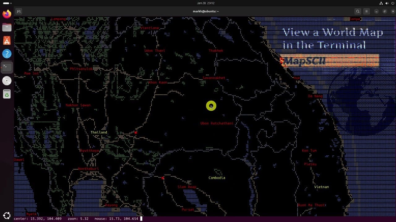 MapSCII – The World Map In Your Terminal