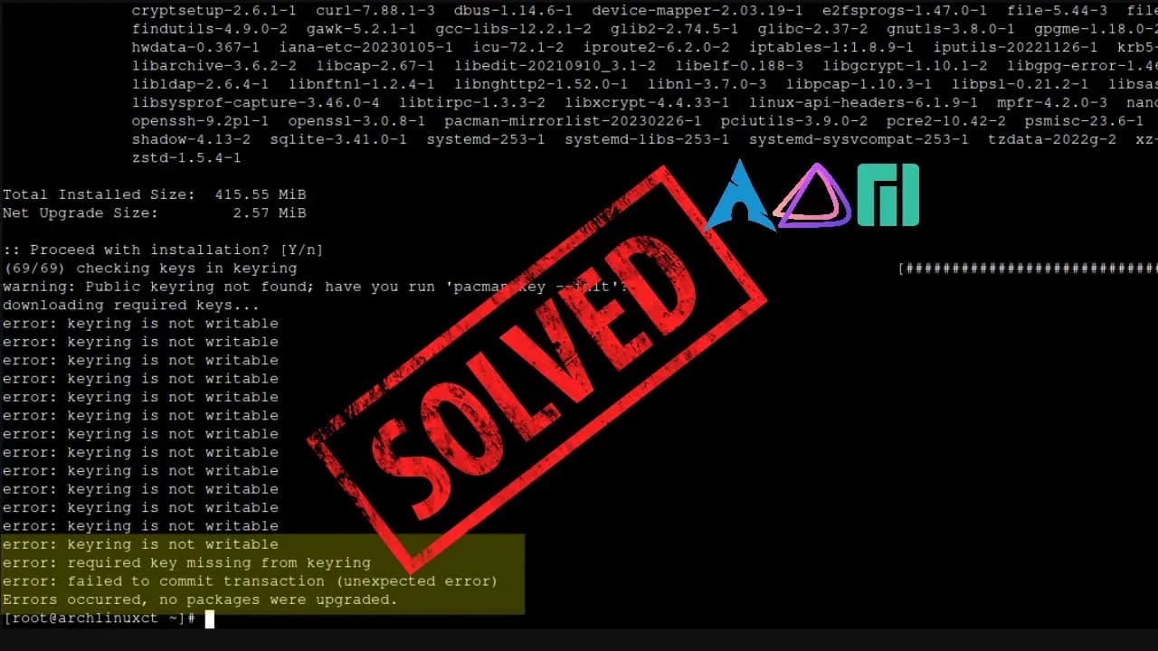 How To Solve “error: required key missing from keyring” In Arch Linux, EndeavourOS, Manjaro Linux