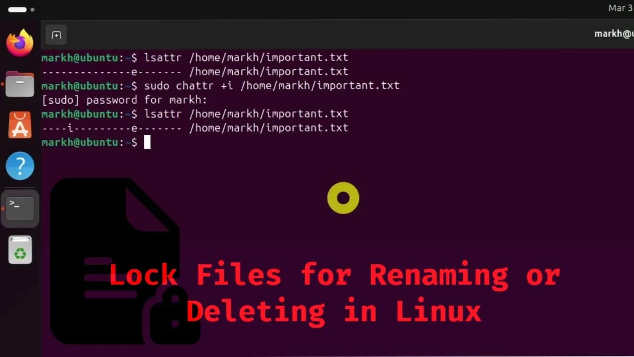 How to Lock a File for Renaming/Deleting in Linux