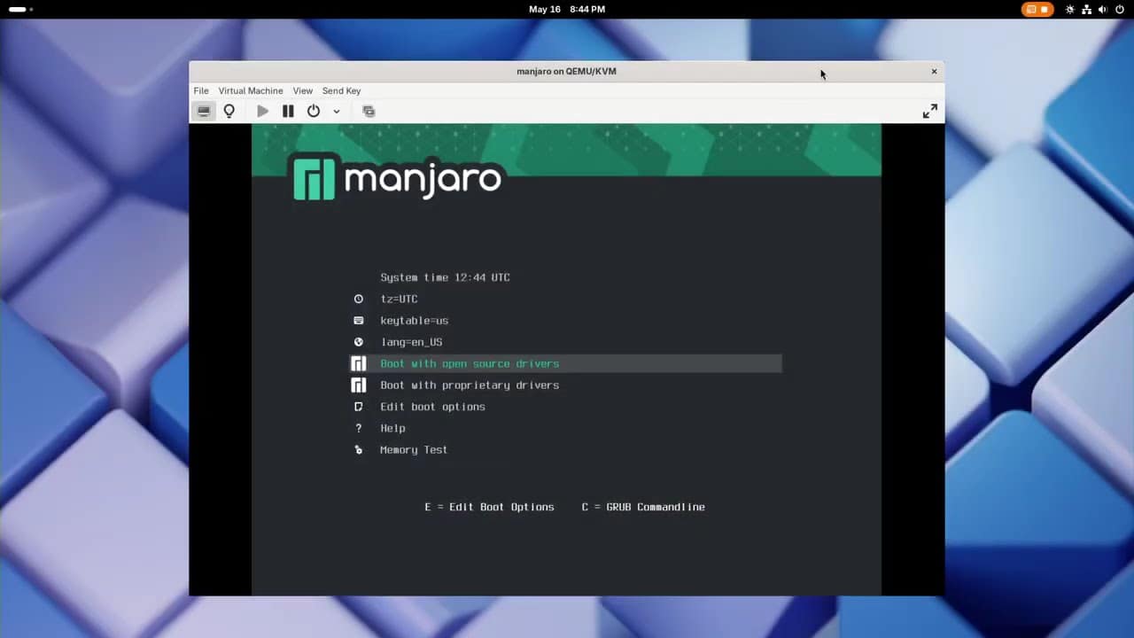 Create a New KVM on Arch Linux Using virt-manager