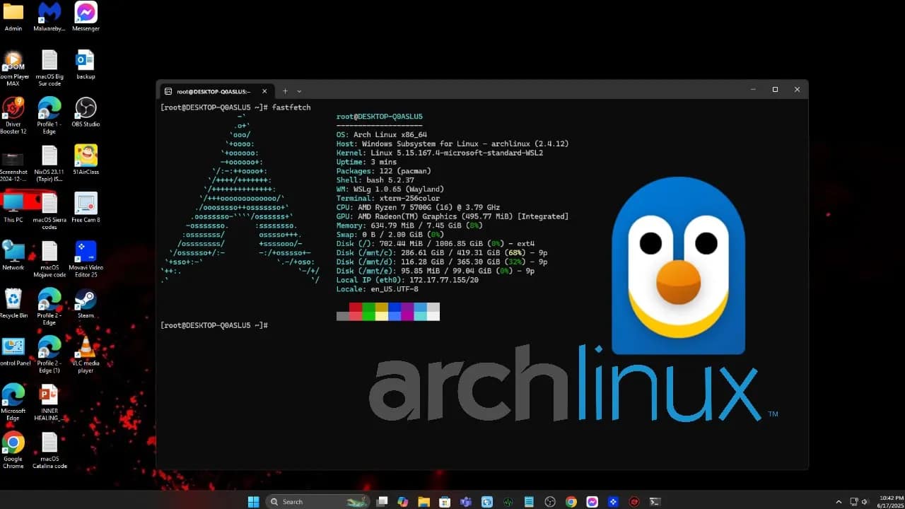 You can run Arch Linux in Windows now – here’s how