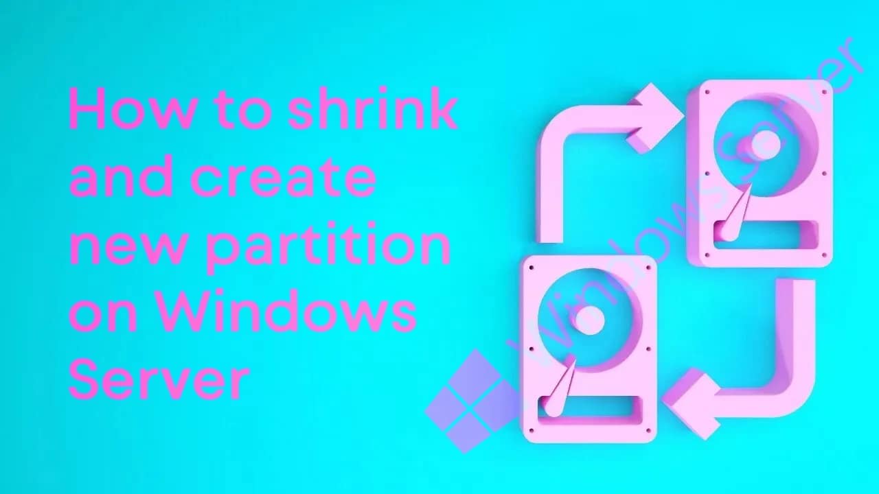 How to shrink and create new partition on Windows Server