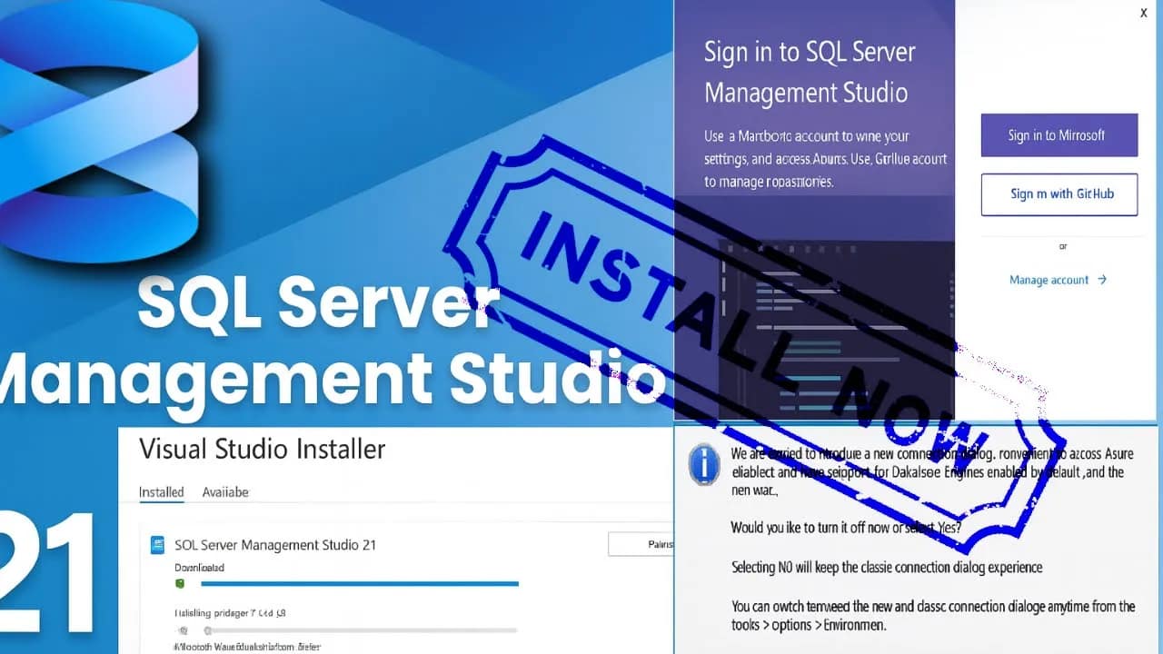 Install SQL Server Management Studio 21 on Windows Server